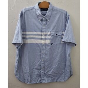 Ralph Lauren Men's Short Sleeve Shirt Size XXL Oxford Striped Nautical Anchor